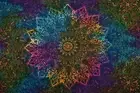 Blue Multi Star Elephant Psychedelic Hippie Tapestry 54x84 Wall Hanging Mandala