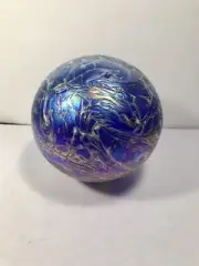 Pyromania 5.75" Oregon Float Rainbow Swirl Iridescent Art Glass Ball Orb Sphere
