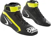Omp Unisex Shoes First Race My2021 Anthracite/Fluo Yellow Size 41 Fia 8856-2018 Boat Shoe, Standard, EU, standard