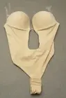 InviShaper Womens Nude Underwire Lined Multiway Plunge One-Piece Teddy Size 34