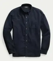 RRL Ralph Lauren Vintage Inspired Cotton Linen Blend Workshirt Men's 2XL XXL