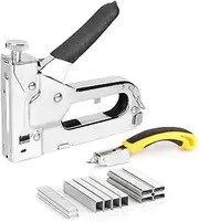 Heavy Duty Staple Gun Manual Nail Gun Set Pressure Adjustable with 1200 Staples for Wood DIY, Upholstery, Fixing Material, Decoration, Carpentry, Furniture