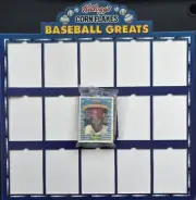 1991 Kelloggs Corn Flakes Baseball Greats Complete Set Of 15 Cards w/Display
