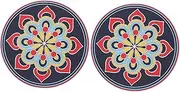 INOOMP 2pcs Sound Bowl Mat Non Slip Cushion for Meditation Handmade Embroidery Elegant Design for Sound Therapy and Home Decor Stable Base for Singing Bowls