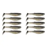 2x 5PK 4In Rapala Crush City Heavy Hitter Plastic Paddle Tail Lures -Black Gold