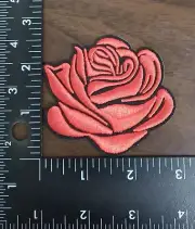 Red Rose Iron-On/Sew-On Embroidered Patch