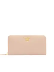 Prada Large Saffiano Leather Wallet in Powder Pink