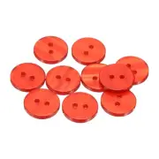 10pcs Resin Sewing Buttons 18mm Round Flat 2-Hole Craft Clothing Buttons Red
