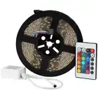 16.4ft RGB 5050 LED Strip Light 300 LEDs IP65 Waterproof + 24Keys Remote Control