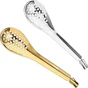 Mikinona 2-Piece Stainless Steel Slotted Spoon for Cooking Shovel Spoon Perfect for Poached Egg Small