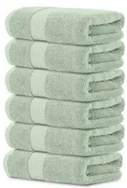Luxury Hand Towels for Bathroom-Hotel-Spa-Kitchen-Set - Circlet 11: Mint Green
