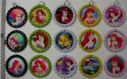 15 Little Mermaid Flat Special Color Bottle Cap Necklaces Set 1