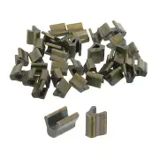 40Pcs Zipper Slider Retainers - #5 Top Stoppers for Replacing, Bronze Tone