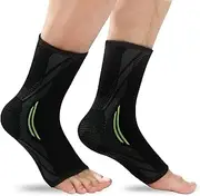 Ankle Brace Compression Support Sleeve for Sprained Ankle, Injury Recovery, Joint Pain. Achilles Tendonitis Support, Plantar Fasciitis Sock Reduce Swelling, Heel Spur Pain
