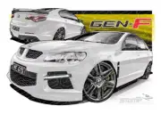 HSV Gts F SERIES F SERIES GTS HERON WHITE A3 FRAMED PRINT (V400)