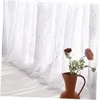 Sheer Curtains 2 Panels, See Through Curtains Sheer White Curtain for