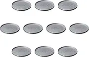 Set of 10, Ibushi Silver Roll Cut Plate 9.4 x 0.8 inches (24 x 2.1 cm) | Round Plate (Medium) Setomonohonpo