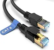 BIFALE Cat 8 Ethernet Cable 50 FT, High Speed Network Cable 40Gbps 2000MHz, 26AWG Heavy Duty LAN Cable Shielded in Wall, PE Jacket for Modem Router, Indoor&Outdoor