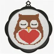 WhimsyStitch Owl Delight Cross Stitch Kit - Easy 11CT Stamped Patterns for Fun E