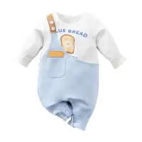 在飛比找momo購物網優惠-【JoyNa】嬰兒 純棉長袖包屁衣 野餐 連身衣(肩扣下扣.