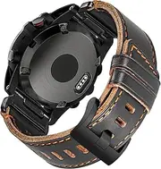 hemsut h Compatible with Fenix 5 Band 22mm Width Soft Horween Leather Watch Strap for Fenix 5 Plus/Fenix 6/Fenix 6 Pro/Fenix 7/exip/Forerunner 935/945/Approach S60/Quatix 5…