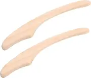PACKOVE 2pcs Wooden Facial Scraping Stick for Body and Face Massage Portable Japanese Acupoint Roller for Muscle Relaxation and for Home Travel Use
