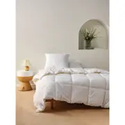 Linen House Poly Home/Bedroom Bed Quilt Comfort Blanket All Seasons White