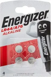 Energizer Battery LR44/A76 Alkaline 4-pk, 235477