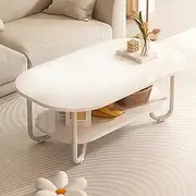 Coffee Table, Living Room Wood Table, Sofa Side Table, Office Tea Table, Bedroom Table A32 (H White, 100X50X42CM)