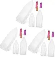 Operitacx 3sets Heart Candle Mold Candle Making Molds Pillar Soap Molds Plaster Molds Candle Wicks Santa Candle Mold Candle Wax Candles Molds Heart Candle Mould House Candle Mold 3pcs*3