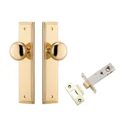 Iver Cambridge Door Knob on Stepped Backplate Passage Kit