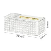 Tissue Box Holder Tissue Case with Storage Compartment Facial Tissue Transparent