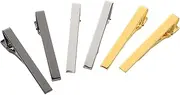 [AKOOSY] Fashionable Metal Tie Clip Set 6pcs Men's Tie Jewelry for Business Formal Occasions
