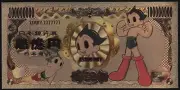 Astro Boy Anime Japanese Yen Gold Foil Plastic Banknote Great Gift