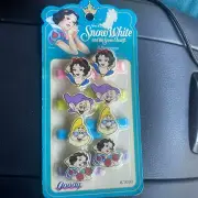 Vintage Snow White & The Seven Dwarfs Hair Barrettes Clips 8pc Retro 90s Y2K