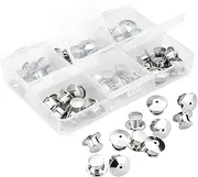 SUBANG 40 Pieces Metal Pin Backs Locking Pin Keepers Locking Clasp with Storage Case