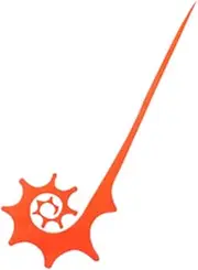 Hayabusa TAILABA Musou Red Snapper Freeside Custom Silicone Necktie, Dragon Curly, 2 Pieces, Chart Orange #1 SE133