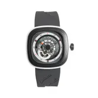 在飛比找momo購物網優惠-【SEVENFRIDAY】灰面 灰色橡膠錶帶 自動上鍊機械錶