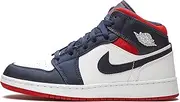 [Nike] Mens High-Top Sneakers Basketball Shoes, White/Pollen-black, 5 Big Kid