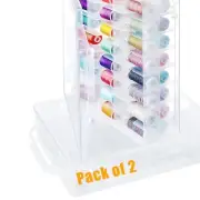 Durable Double-Sided Storage Boxes for Threads, Beads & Small Crafts - Set of 2