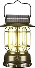 Outdoor Solar Lantern - Decorative Hanging Solar Lights for Patio, Waterproof Garden Lantern | Solar Powered LED Lantern for Pathway, Vintage Style Yard Decor, Warm Light Outdoor Accent