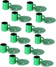 TOYANDONA 12-pack St. Patrick's Day Beaded Necklace Cup Decor Irish Festival Ornament for Party Dress