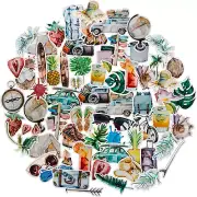 Watercolor Travel Stickers and Outdoor Adventure Decals | Waterproof Stickers fo