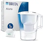 BRITA Aluna Water Filter Jug White (2.4L) incl. 1x MAXTRA PRO Pure Performance Cartridge - Fridge-Fitting jug with Digital LTI - Now in Sustainable Smart Box Packaging