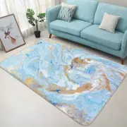 3D Blue Golden Texture NAO7774 Game Rug Mat Elegant Photo Carpet Mat Fay
