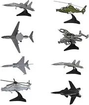 8Pcs DIY Aeroplane Model Miniature Assembly Model Decoration Accessories for Tabletop Gaming Multipurpose Plane Collection, Style A