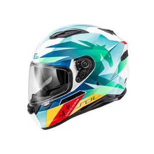 【SOL Helmets】SF-6全罩式安全帽 (獨角獸_白/綠) ｜ SOL安全帽官方商城