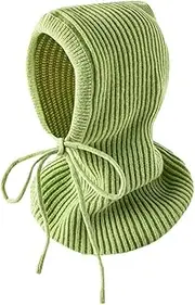 [BIKMAN] Unisex Balaclava Winter Wind-Resistant Hat Warm Face Cover Cap Neck Warmer Scarf Helmet Hood, Green, One Size