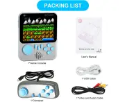 Handheld Game Console,Retro Mini Game Console with 666 Classic Games,3.5 Inch Color Screen Portable Game Console Supports TV Connection-2 Players(Grey)