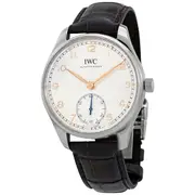 Original IWC Portugieser Automatic Silver-plated Dial Men's Watch IW358303